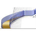Escalier BNU à vitrages cintrés (ERP)